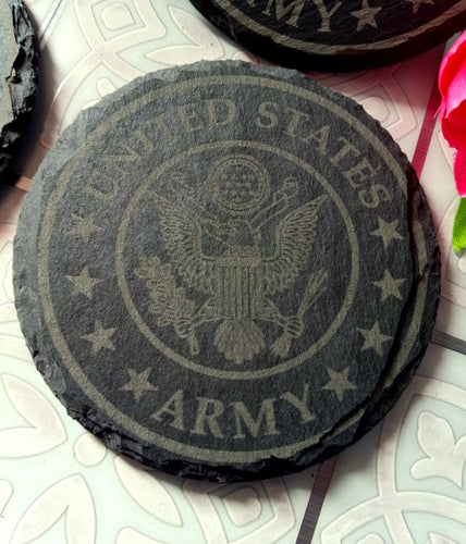 Slate Army Coasters