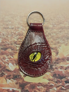 Leather Dragon Eye Keychain