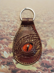 Leather Dragon Eye Keychain