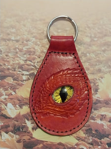 Leather Dragon Eye Keychain