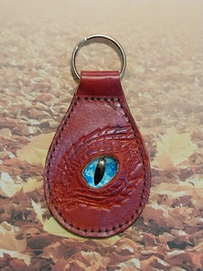 Leather Dragon Eye Keychain