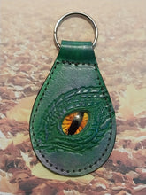 Leather Dragon Eye Keychain