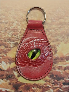 Leather Dragon Eye Keychain