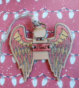 Memorial Angel Ornament with Fabric