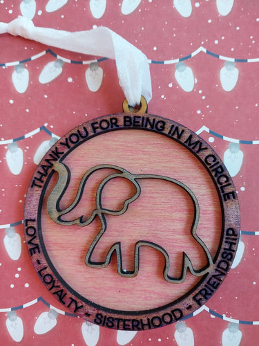 Sisterhood/Friendship Elephant Ornament