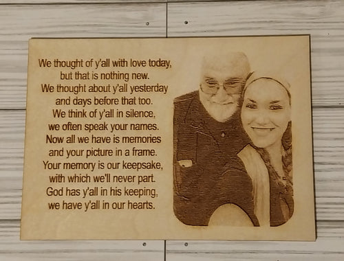 Thought of you with love Memorial