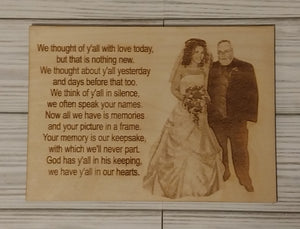 Thought of you with love Memorial