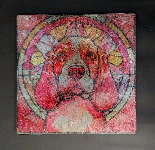 Beagle Glass Cutting Board