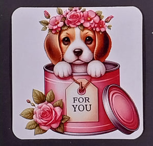 Puppy Valentine's Magnets