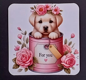 Puppy Valentine's Magnets