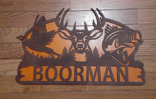 Personalized Hunting Name Sign