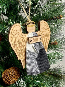 Memorial Angel Ornament with Fabric