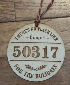 No Place Like Home Zip Code Ornament