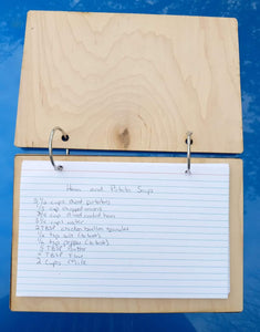 Personalized Engraved Wood Recipe Book