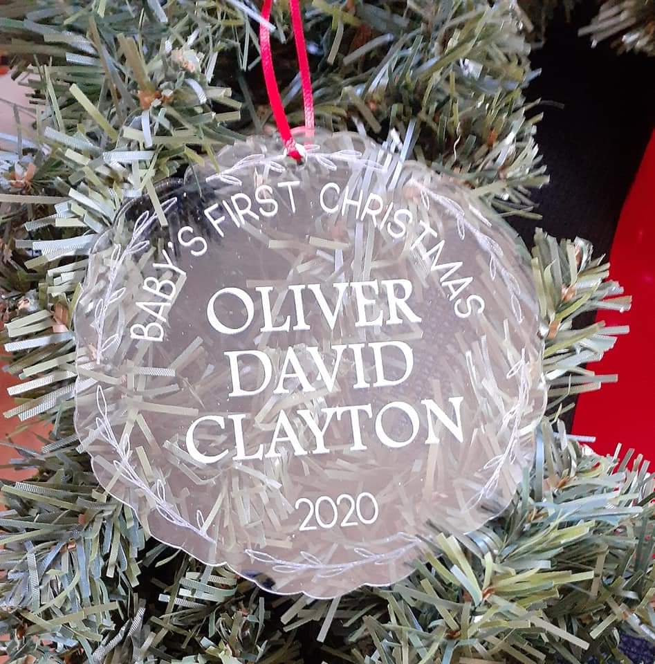 Custom Baby's First Christmas Ornament