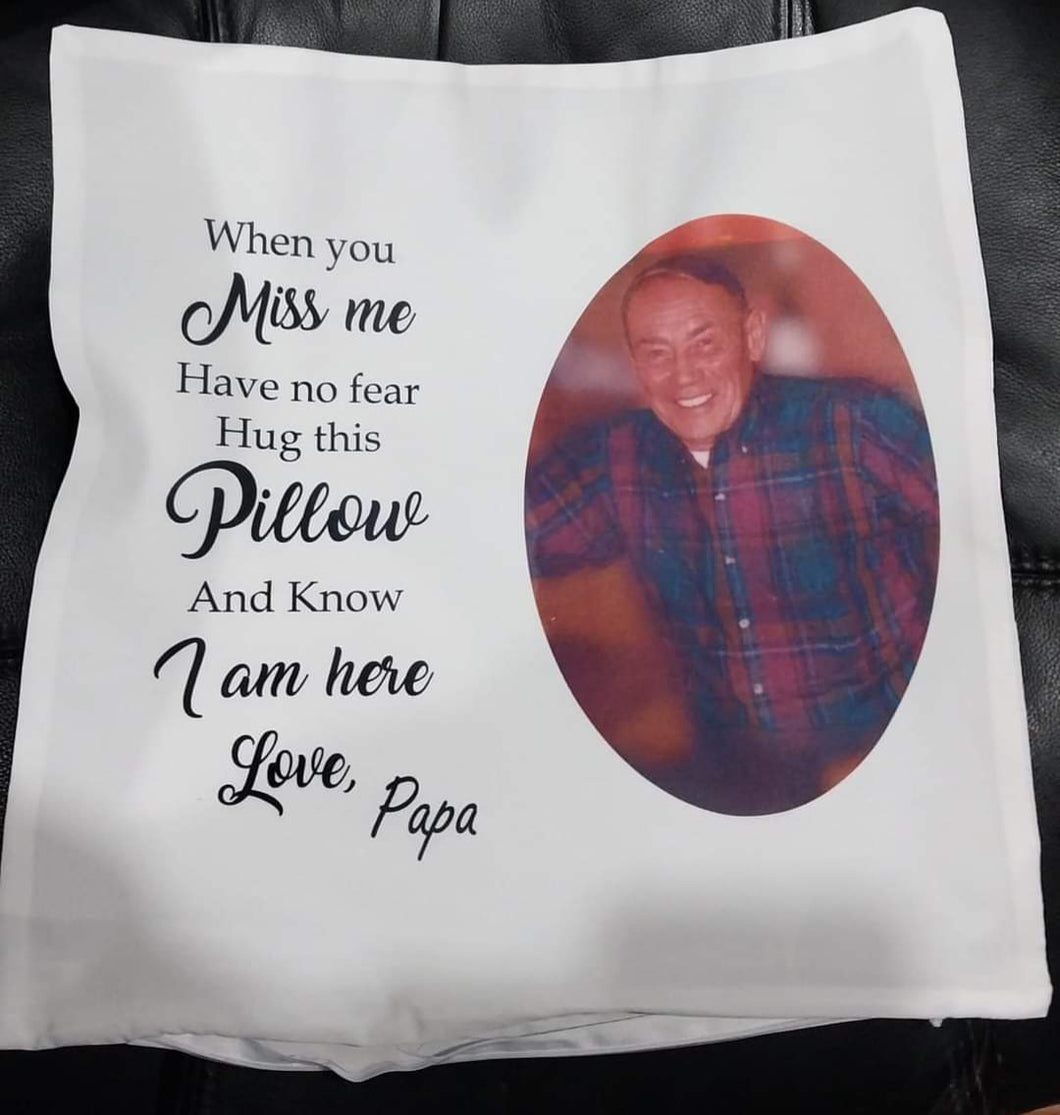 Photo Memorial Pillow Cover