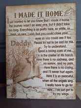 Personalized I Made It Home Cardial Plaque