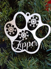 Personalized Dog Paw Ornament