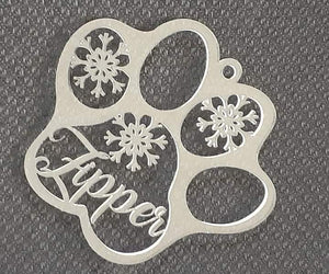 Personalized Dog Paw Ornament