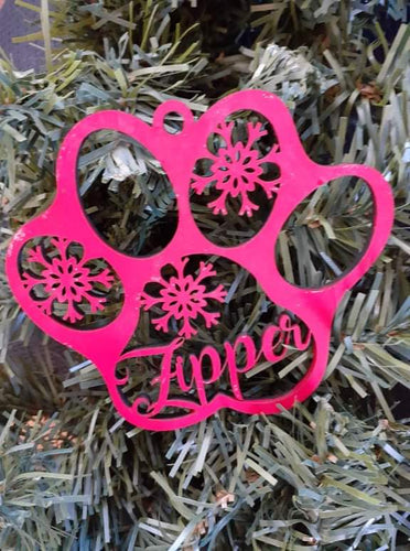 Personalized Dog Paw Ornament