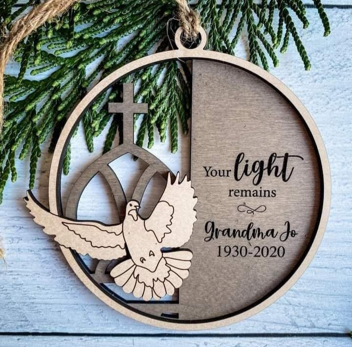 Personalized In Memory Ornament Dove