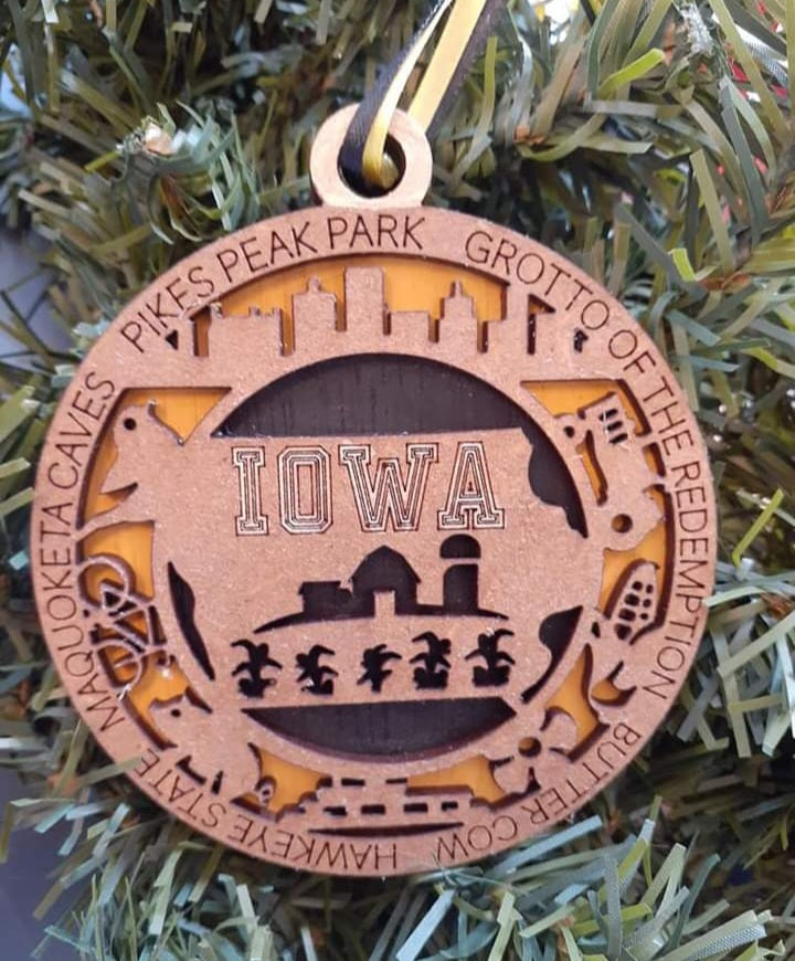 State of Iowa Ornament