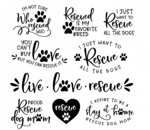 Rescued Dog Decal