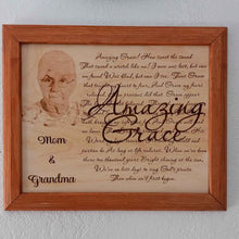 Laser Engraved Amazing Grace with custom photo